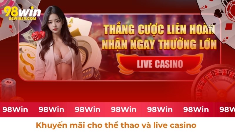 Khuyến mãi cho bộ môn thể thao và casino