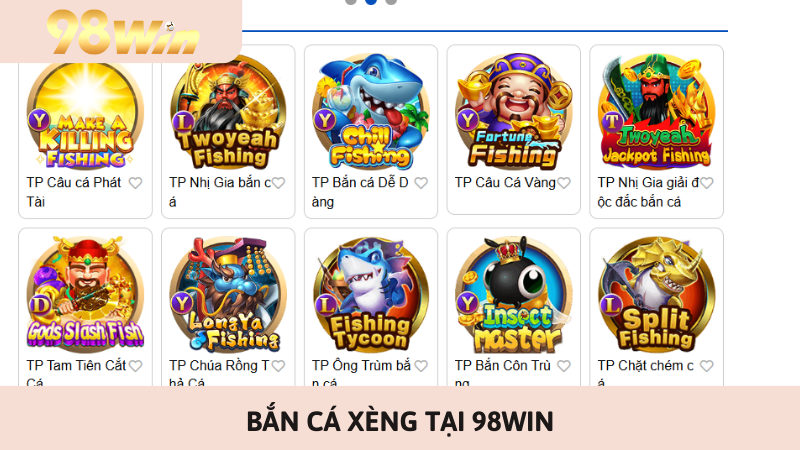 Bắn cá xèng tại 98win